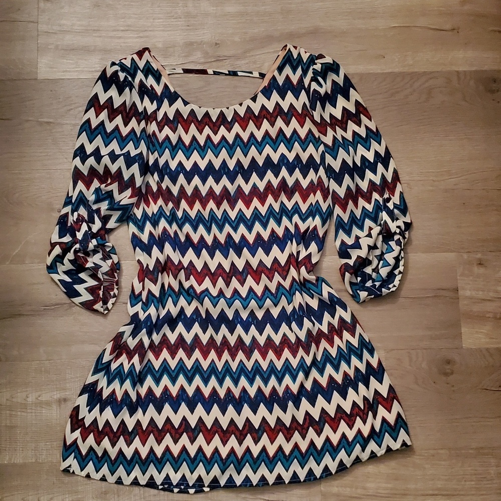 Speechless Chevron Mini Dress
